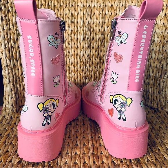 New in Box Power Puff Girls x Dolls Kill Combat Boots - Picture 4 of 4